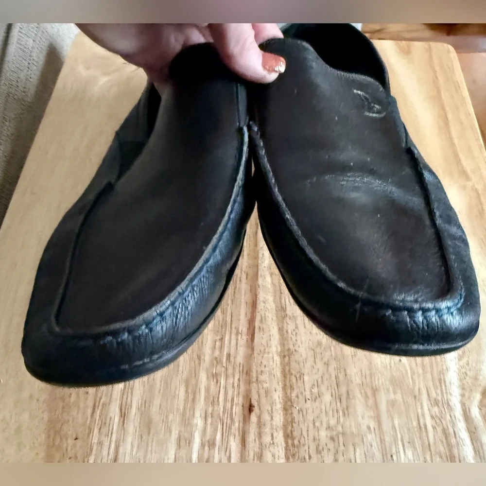 Michael Toschi‎ Onda Classic Black Men's Calf Leather Driving Loafers